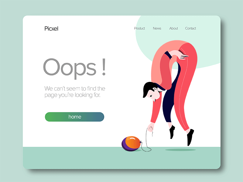 404 Error Page 404 error page design illustration motion ui