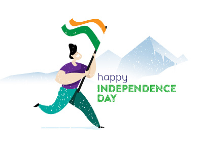Happy Independence day graphic illustration independenceday india poster