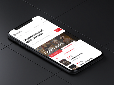 Estonian National Opera - Mobile app brand culture design eesti estonia opera red theatre typography ui ux