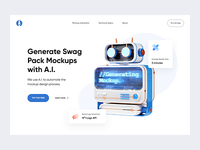 A.I Mockup Generator - SwagUp 3d animation 3d hero image 3d robot animation ai design ai generator ai mockup ai pack ai robot api artificial intelligence automate hero 3d hero animation hero robot pack design robot 3d robot animation robot design swag animation swag pack