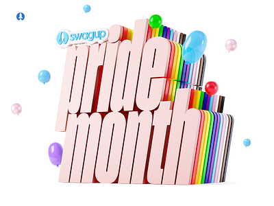 Celebrating Pride Month | SwagUp 3d artwork 3d illustration 3d typography gay gay 3d lesbian love 3d love is love pride 3d pride celebration pride flag pride logo pride month pride swag queer queer 3d rainbow 3d swag 3d