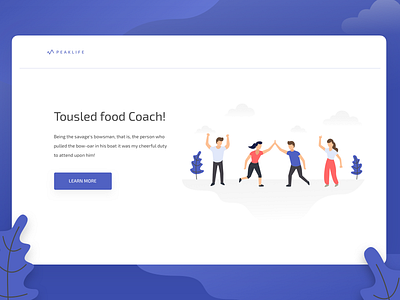 Coach page for Peaklife app landing ui gradient design illustration landing page ui design ui trend web design