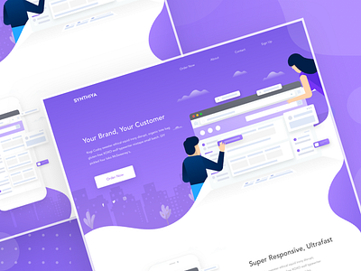 Customer engage platform | Web landing page audience cmr customer customer landing page customer management illustration landing page landing page ui landing page