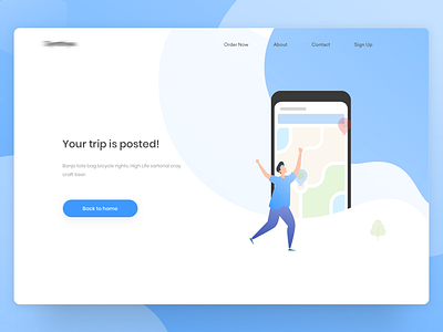 Trip posted | Web illustration | Carpool platform app design app ui flat ui header ui illustration ios app iphone x landing page minimal ui ui animation web illustration