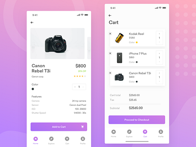 Mobile ecommerce shop | Cart | iphone X app design cart e commerce ecommerce flat ui ios app mobile shop product