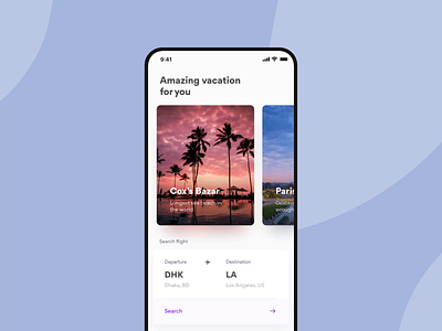 3d card horizontal scroll animation | Airexploria 3d animation 3d card 3d card animation 3d scroll air card view explore app flight app flight booking flight search horizontal animation horizontal scroll iphone x minimal app mobile app scroll animation travel app travel ui vacation app