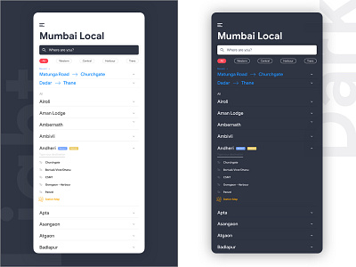 Local Train Info - Concept App app information mumbai sketch train transport ui ux