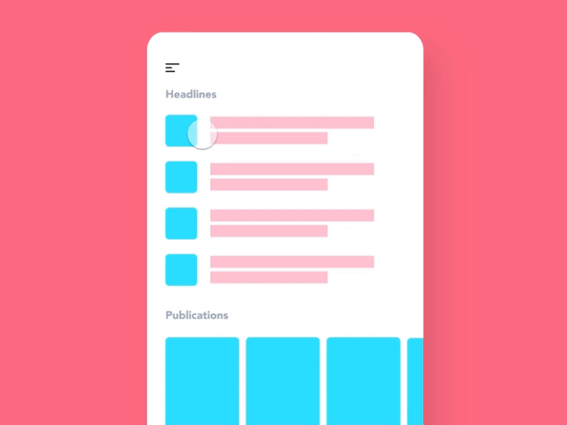 News App Interaction Concept