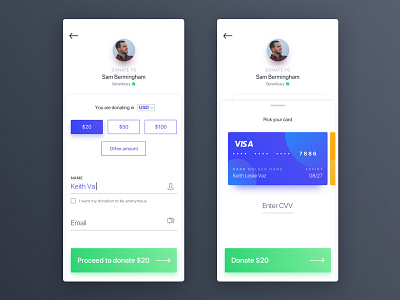 Donation UI app checkout concept creditcard crowdfunding design donation ecommerce finance fundraising iphonex payment sketch ui ux