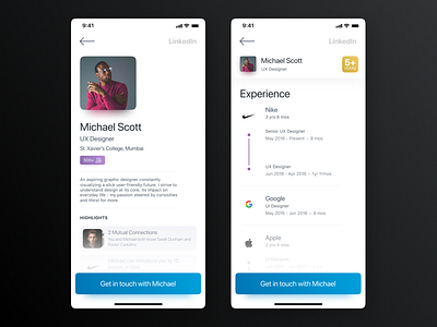 LinkedIn App Redesign Concept by Keith Vaz on Dribbble