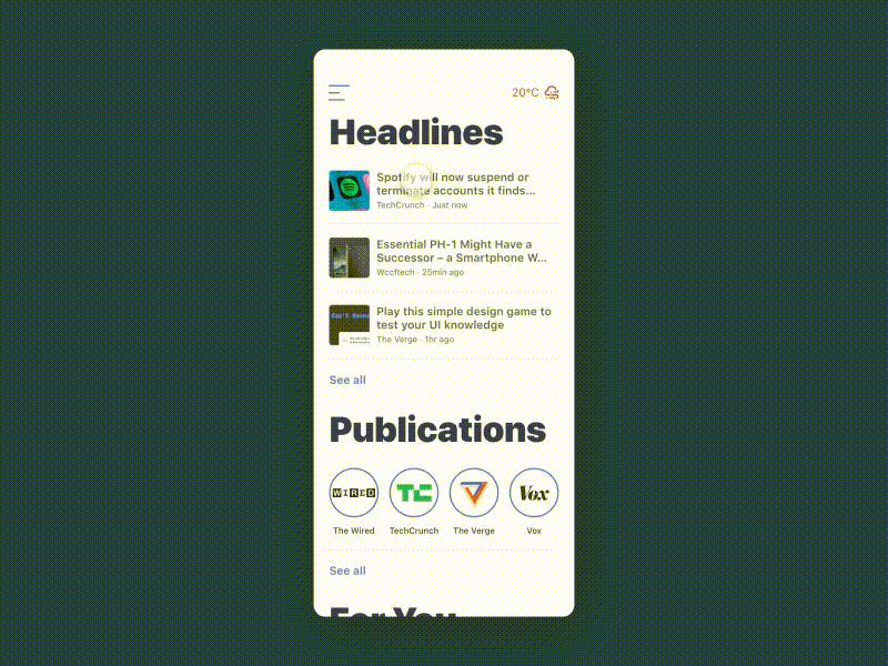 News App Concept Interaction adobexd app concept design interaction madewithadobexd ui