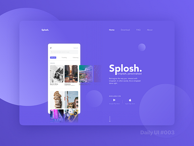 Daily UI Challenge #003 - Landing Page app concept dailyui dailyui 003 landingpage landingpagedesign sketch ui ux