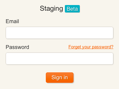 Beta Sign In button form login signin