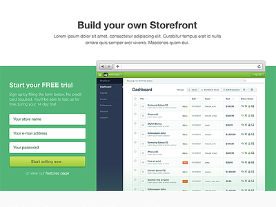 Build your own storefront