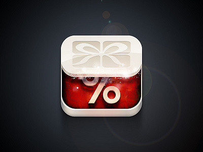 Social gifting app icon box gift icon ios ipad iphone