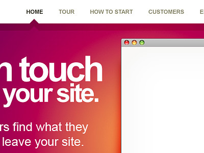 ... touch ... your site. pink web web design webdesign website