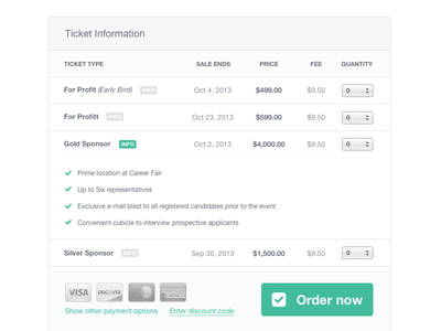 Ticket information