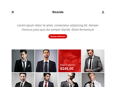 Minimal e-commerce theme