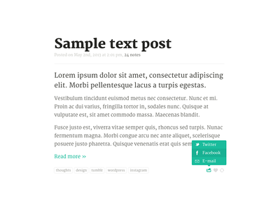 Serif font on Debut