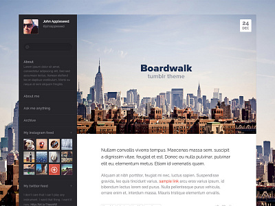 Boardwalk tumblr theme