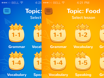 Lessons screens app game icons ios iphone mobile mobile app