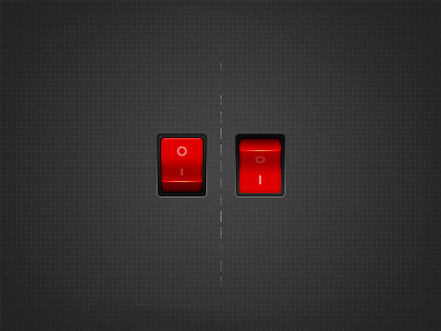 Red on / off switch