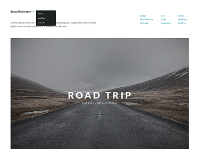 Gadabout theme released design minimal photography theme travel web web design webdesign website wordpress wordpress theme