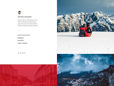 Split tumblr theme blog design minimal photography theme tumblr web web design webdesign website