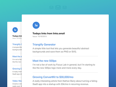 Links.email newsletter blue clean email flat light mail minimal newsletter web web design webdesign white