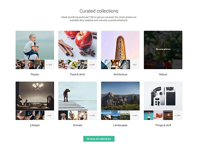 Curated collections clean cta free gallery light minimal photography stock stock photos web web design webdesign