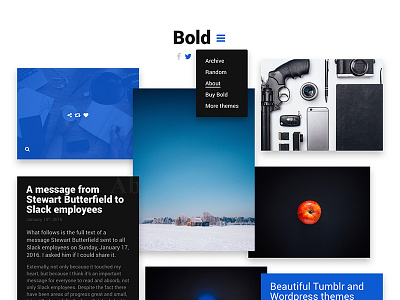 Bold tumblr theme blog clean grid inspiration masonry minimal theme tumblr tumblr theme web web design webdesign