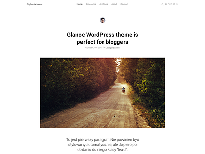 Glance WordPress theme