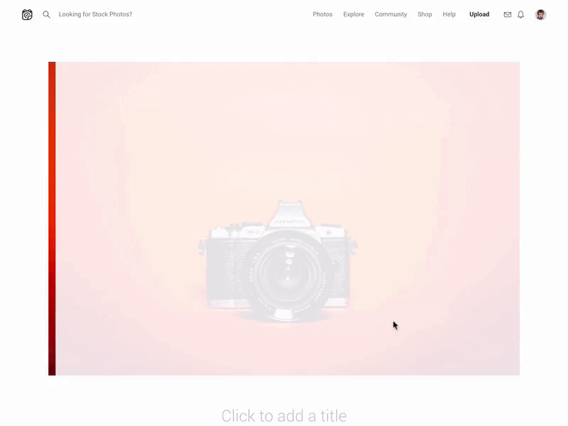 Uploading GIF photo clean form minimal uploading tookapic web web design ui upload gif