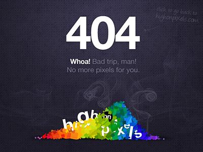 High on Pixels 404 404 portfolio web web design webdesign
