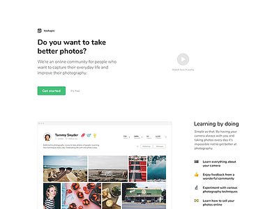 Tookapic Landing Page v.∞.0