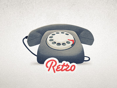 Retro telephone icon