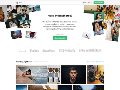 Free 7-day Trial clean landing landing page minimal photography photos trial web website