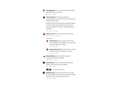 Comments Design by Pawel Kadysz on Dribbble