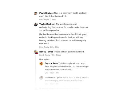 Comments Design clean comment comments discussion forum interface minimal mobile typography ui ux web