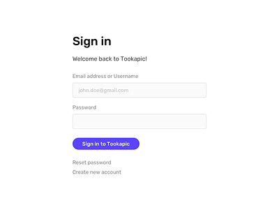 Sign in form button clean form input interface minimal sign in ui ux web website