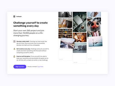 Tookapic 5.0 Landing Page clean design grid landing landing page masonry minimal product product page typography web design webdesign