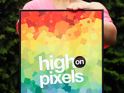 High on Pixels print colors frame pixels poster print