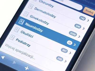 Looking for a doctor? browse button hover ios iphone mobile search web