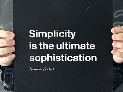 What is simplicity? frame poster print quote typography