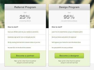 Become a partner affiliates blur button call to action landing landing page page table tables web web design webdesign