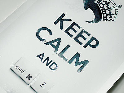Keep Calm and Undo apple button keep calm keyboard mac poster print typography undo