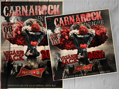 Event Poster - CarnaRock carnival event flyer graphic design music poster