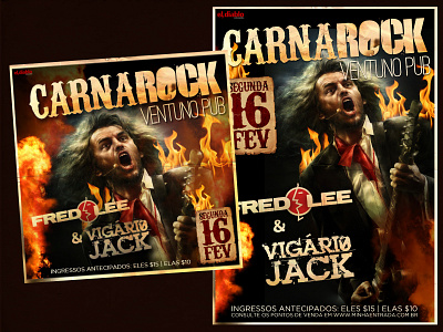 Event Posters - CarnaRock II band event flyer gig poster graphic design music party poster