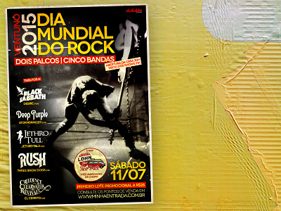 Gig Poster - Dia Mundial do Rock 2015 band design event flyer gig poster graphic design poster