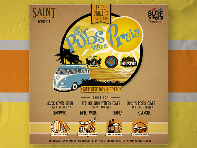 Festival Poster - Os Pubs Vão à Praia event festival flyer graphic design poster social media